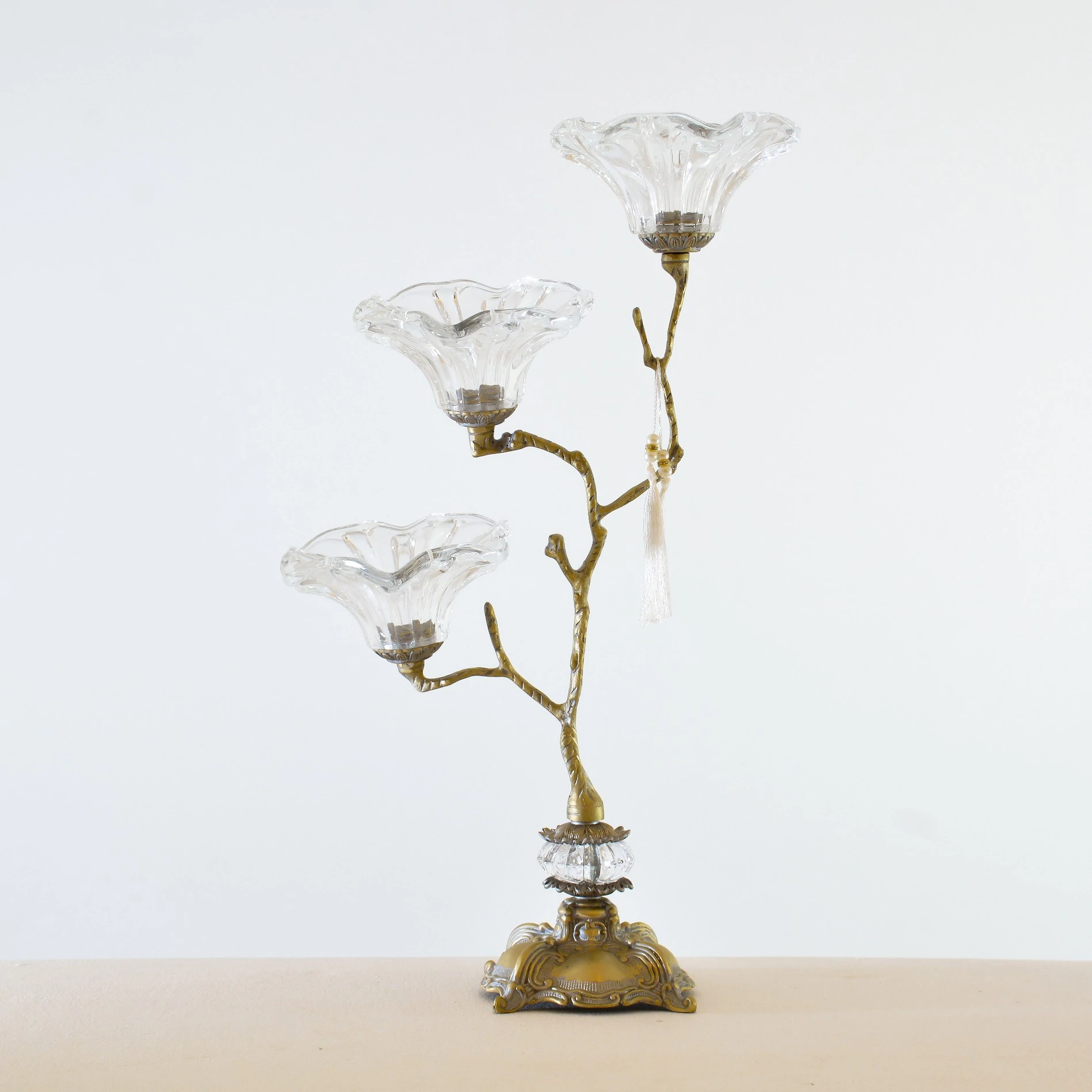 1000000664162-1 Victoria Tree Champagne Candlestick - Image 1