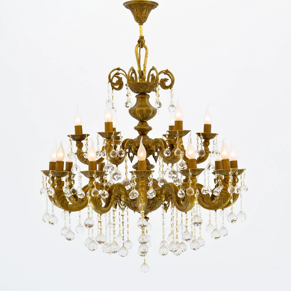 1001018435017 Pearl 18 Lights Antique Chandelier - Image 1