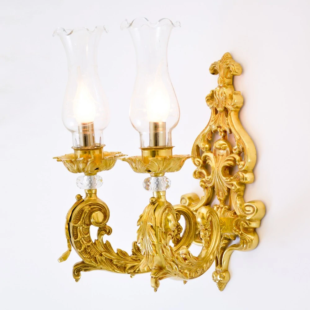1002002125023 Palermo 2 lights champagne wall lamp - Image 1