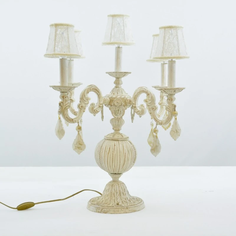 1005054056035 S Globe 5 Lights Whitey Candlestick - Image 1