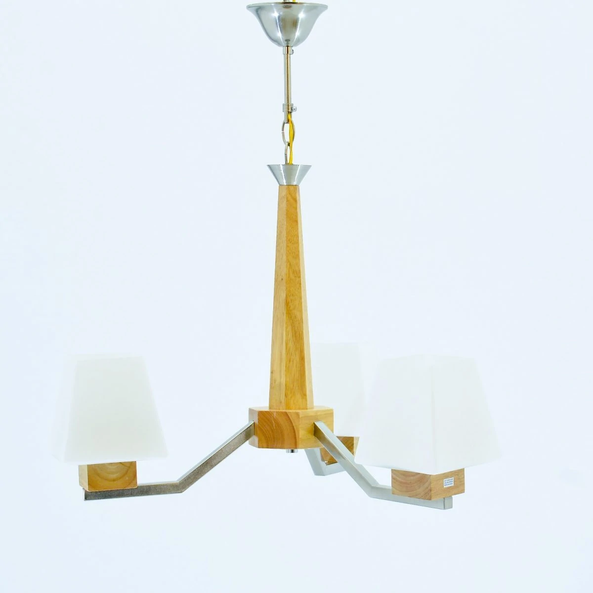 3001003783163 Vanda 3 Lights Wood Brown Chandelier - Image 1