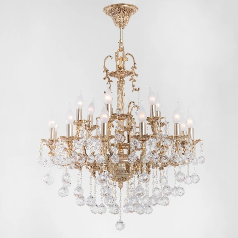 1001082410002 Bride 18 Lights Gold Chandelier - Image 1