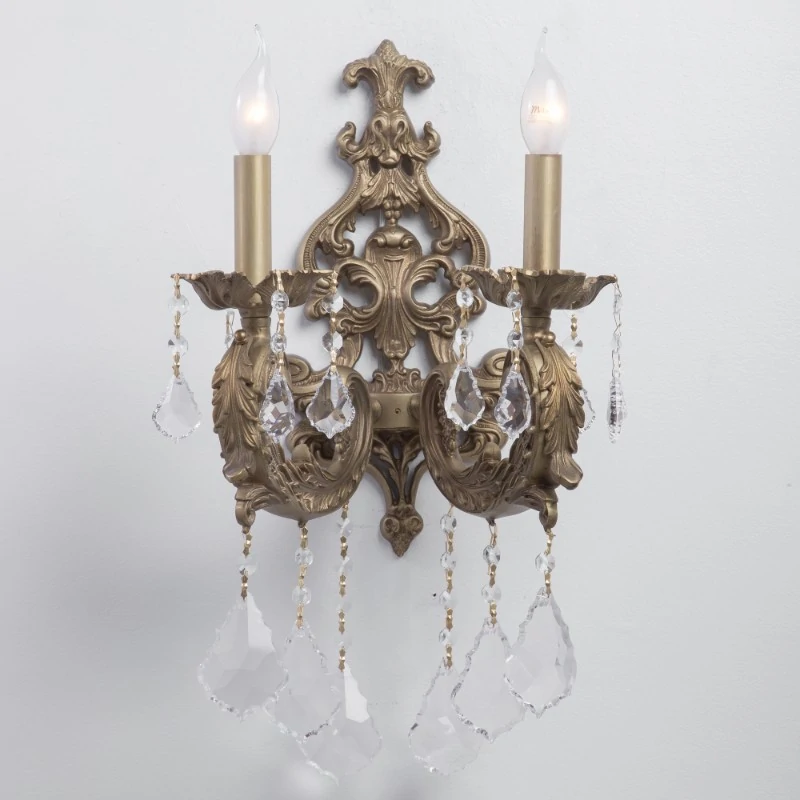 1002002123020 Palermo Antique 2 Lights Wall Lamp - Image 1