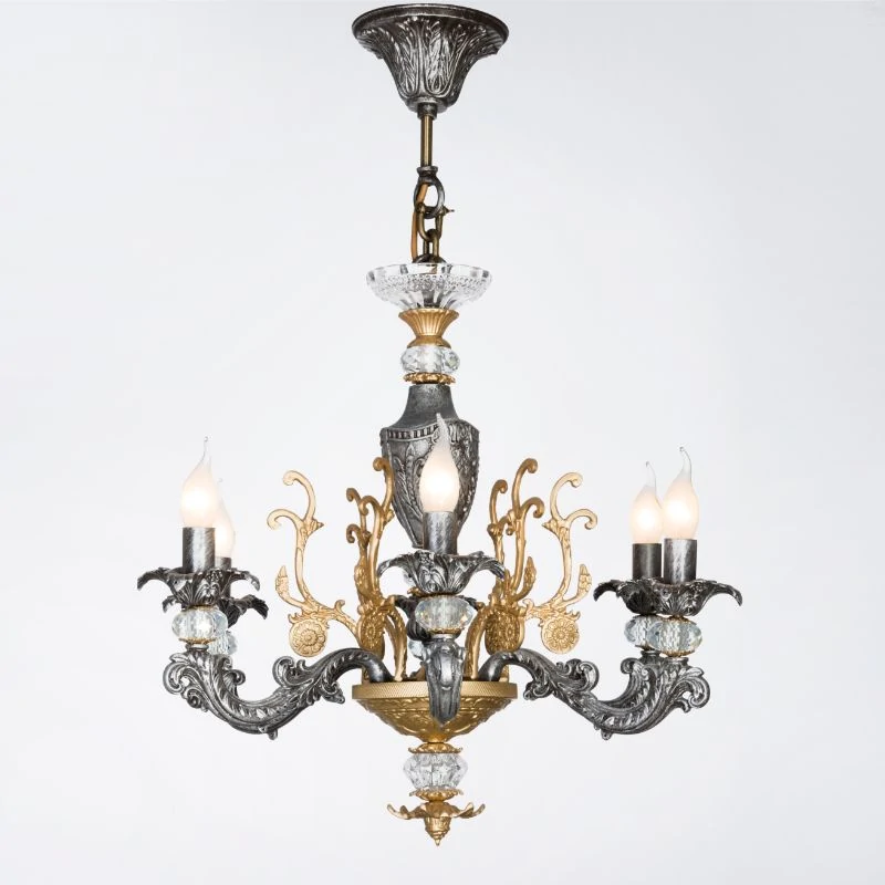 1001006758177A Maron 6 Lights Multicolored Chandelier - Image 1