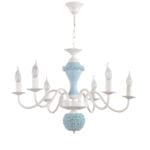 Ceramic flower 6 Lights Whitey Chandelier