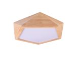 Arabella 1 Light Wood Brown Flush Light - 42 cm - Image 2
