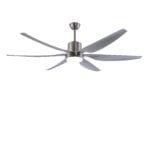 Ramose Chrome Ceiling Fan - 65 Inch