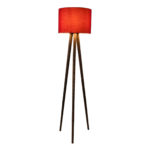 Dorkas 1 Light Brown × Red Floor Lamp