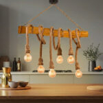 Lishia 6 Lights Brown Pendant