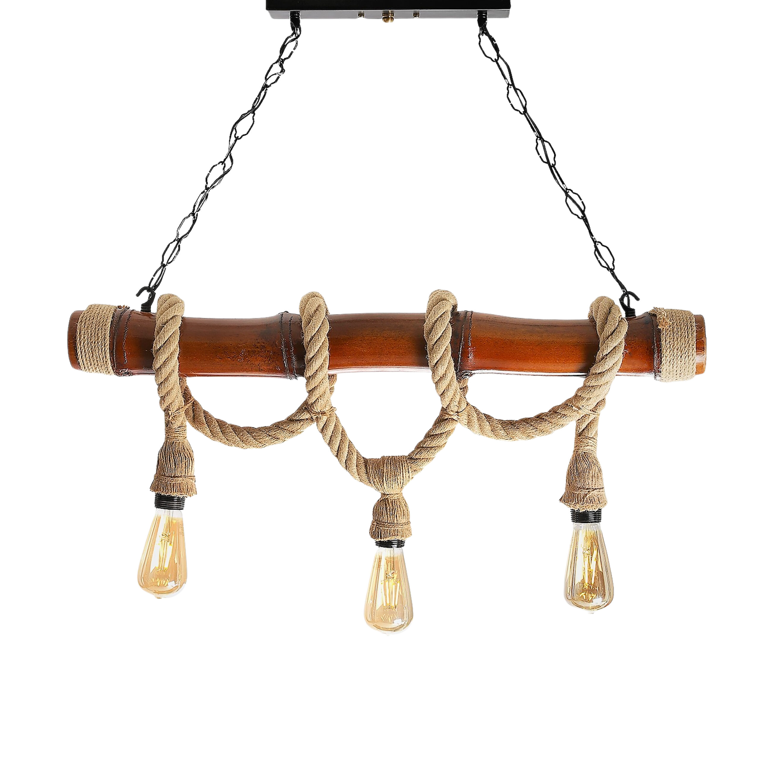 ELF-CH-151BR-3L نجفة أوتي آر 3 لمبة بني - Image 1