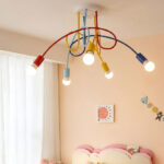 Octopus 5 Lights Multicolored Chandelier