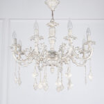 Inara 8 Lights White Chandelier