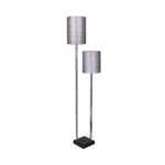 Deuo 2 Lights Chrome Floor Lamp
