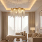 Shera 10 Lights Gold Chandelier - Image 2