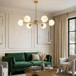 Bulby 6 Lights Gold Chandelier