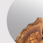 Everst Circled Wooden Brown Mirror 50 cm - Image 2