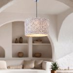 Lotus 1 Light White × Grey Pendant