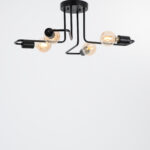 Gemini 4 Lights Black Chandelier