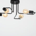 Gemini 4 Lights Black Chandelier - Image 3