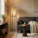 Wlom 1 Light Black × Beige Floor Lamp - Image 2