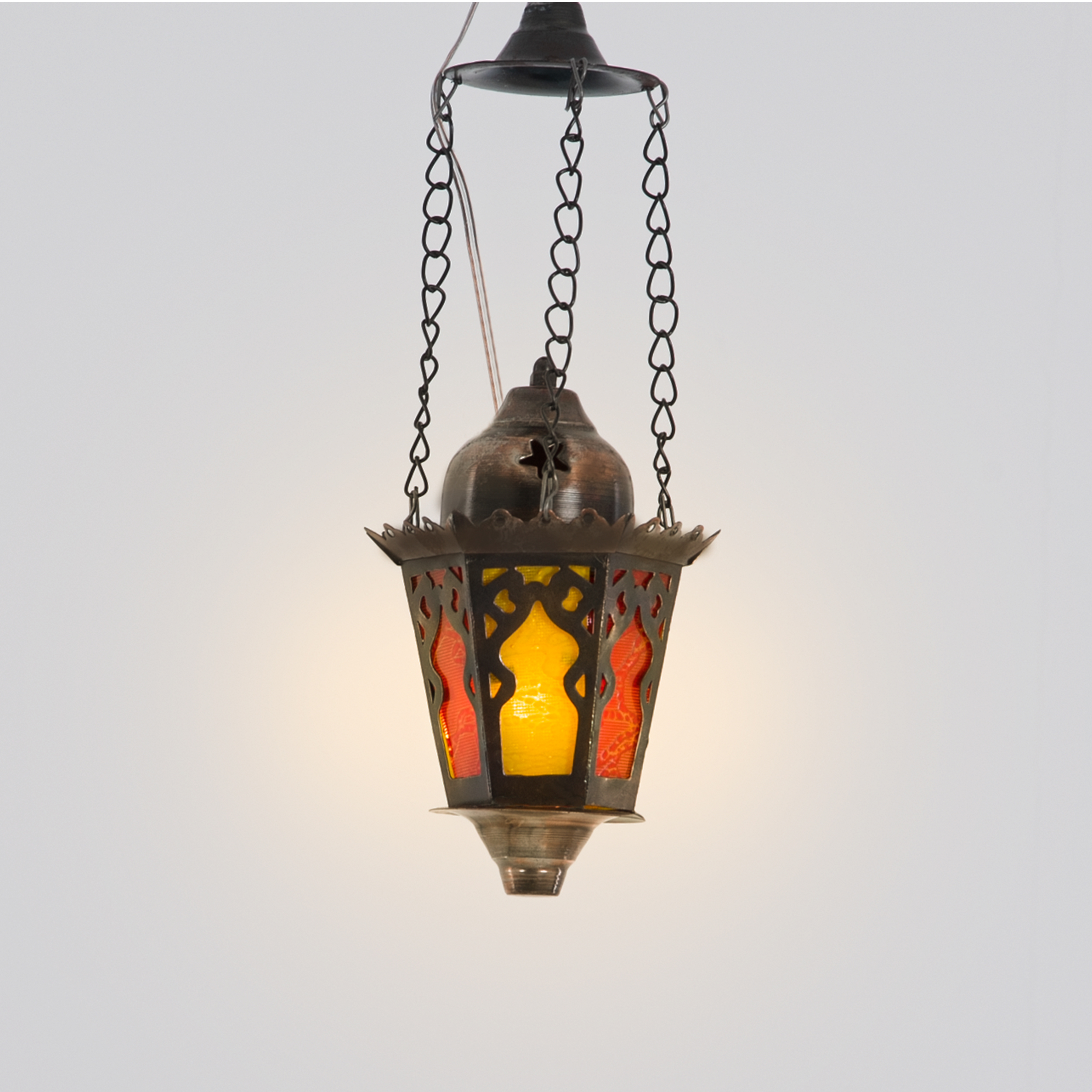 EDL-PD-166N-1L Ramadan Haver 1 Light Brazen Pendant - Image 1
