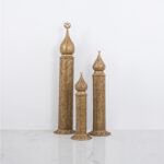 طقم أباجورات رمضان راديان 3 قطع ذهبي - Image 2