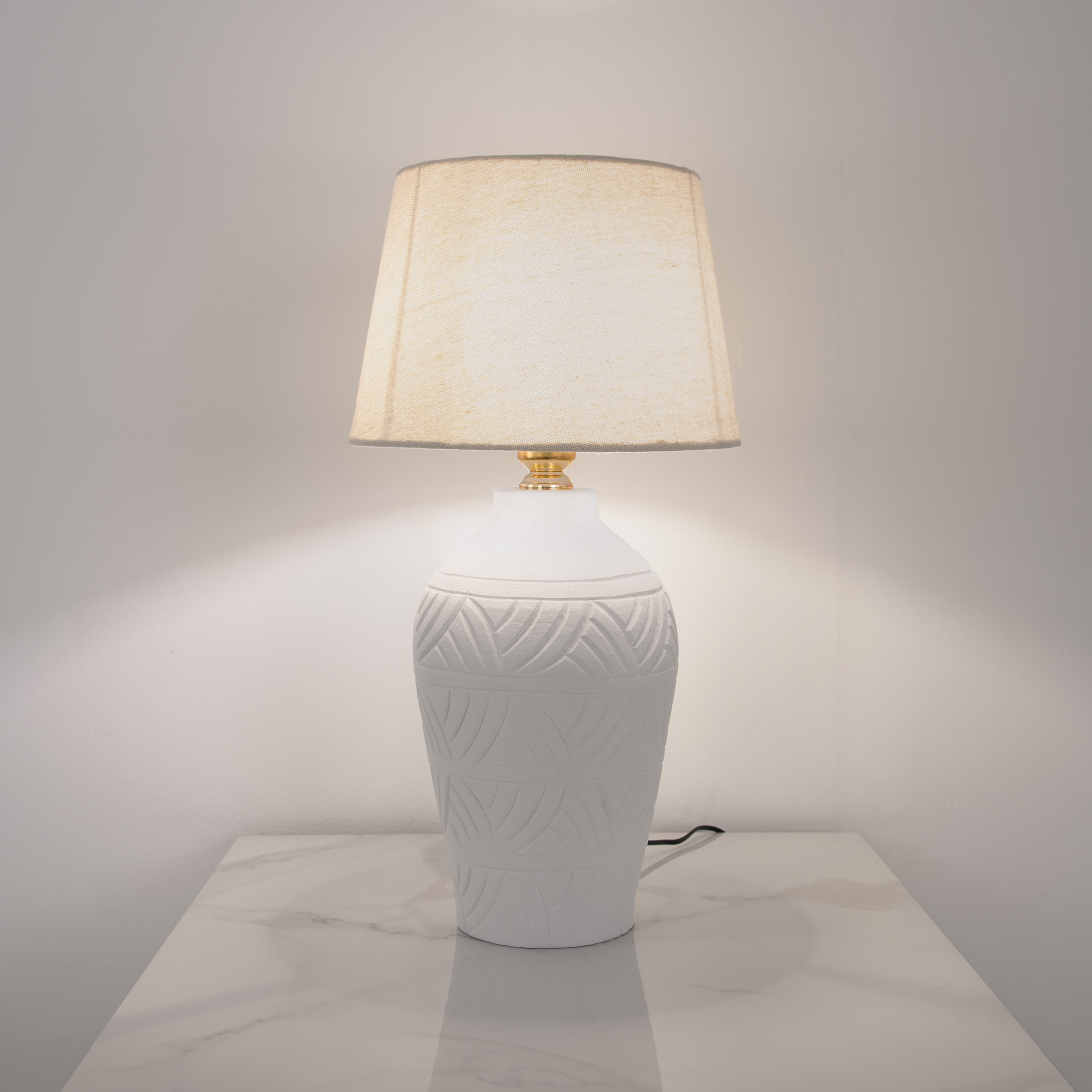 Cald-TL-122N-1L Nubi 1 Light Off White Table Lamp - Image 1