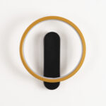 Drai 1 Light Gold × Black Wall Lamp - Image 2