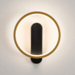 Drai 1 Light Gold × Black Wall Lamp - Image 3