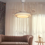 Calla White Hidden Blades Ceiling Fan – 40 Inch