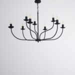 Myla 9 Lights Black Chandelier - Image 2