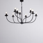 Myla 9 Lights Black Chandelier - Image 3