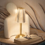Rayl LED Gold Rechargeable Table Lamp