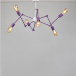 Erytia 6 Lights Purple Chandelier