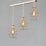 Flash 3 Lights Gold Pendant