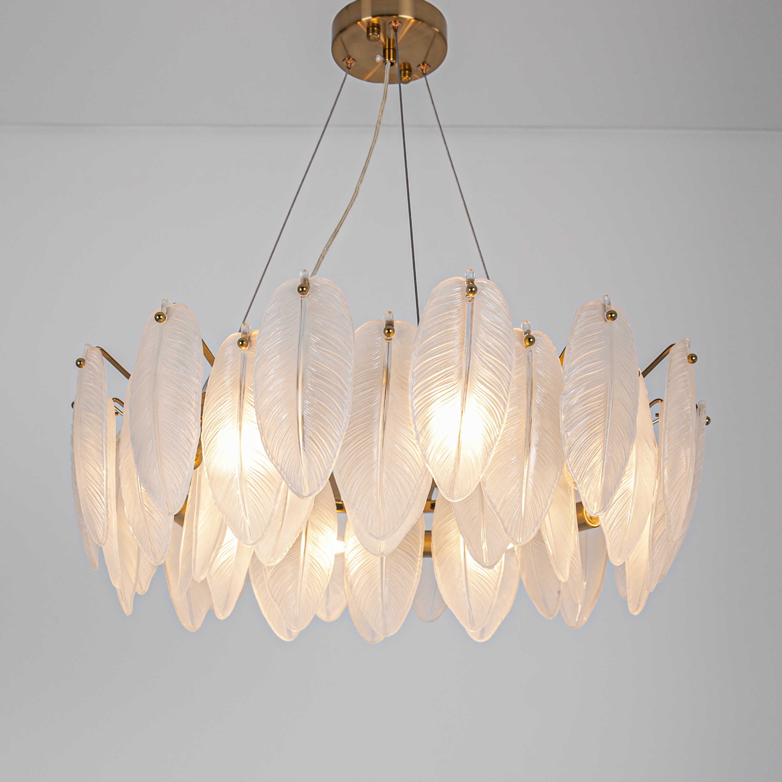 DL-CH-8108-60 Flavix 8 Lights Gold Chandelier - Image 1