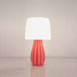 Wavy 1 Light Red Table Lamp