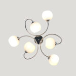 Aurix 6 Lights Black Chandelier