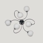 Aurix 6 Lights Black Chandelier - Image 3