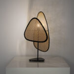 Zirix 1 Light Black × Beige Table Lamp