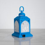فانوس رمضان سمول إضاءة ليد أزرق فاتح - Image 2