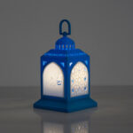 فانوس رمضان سمول إضاءة ليد أزرق فاتح - Image 3