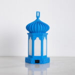 فانوس رمضان عربي إضاءة ليد أزرق فاتح - Image 2