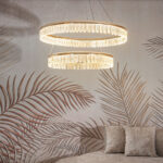 Brivoxen LED Gold Chandelier