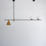 Hextor 3 Lights Black × Gold Chandelier - Image 4