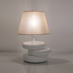 Voltra 1 Light White × Beige Table lamp