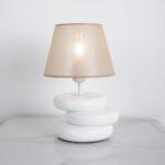 Voltra 1 Light White × Beige Table lamp - Image 2