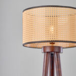 Aleron 1 Light Dark Brown × Beige Floor Lamp - Image 2