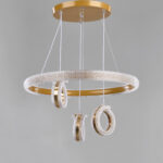 Worixa LED Champagne Chandelier - Image 3