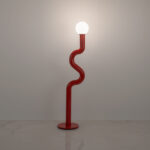 Normina 1 Light Red Floor Lamp
